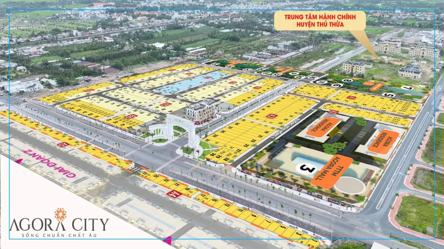 đặc quyền của Agora City khi liền kề trung tâm hành chính Thủ Thừa 1